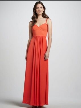 BCBG Orange Spaghetti-Strap Maxi Dress